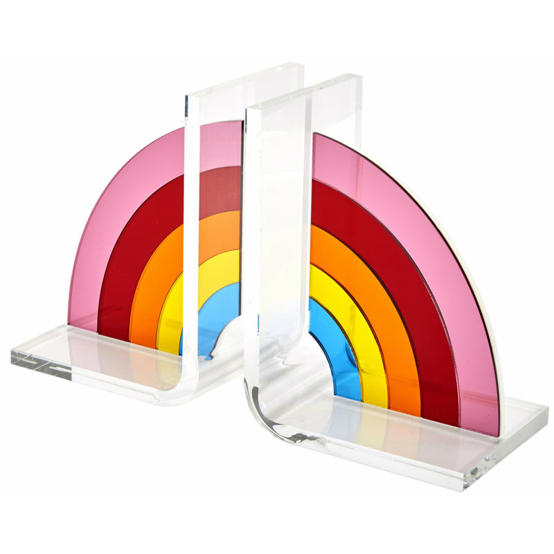 Serre-livres arc-en-ciel en acrylique