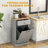 Kitchen Tilt Out Trash Bin Cabinet Free Standing Recycling Cabinet Trash Can Holder With Drawer, Gray