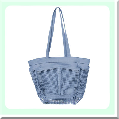 7-Pocket Mesh Shower Caddy - Portable Organizer for College Dorms, Gym, Beach, Travel