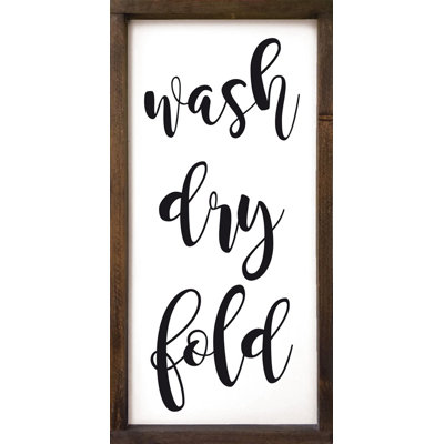 Wash-Dry-Fold (enseigne encadrée)