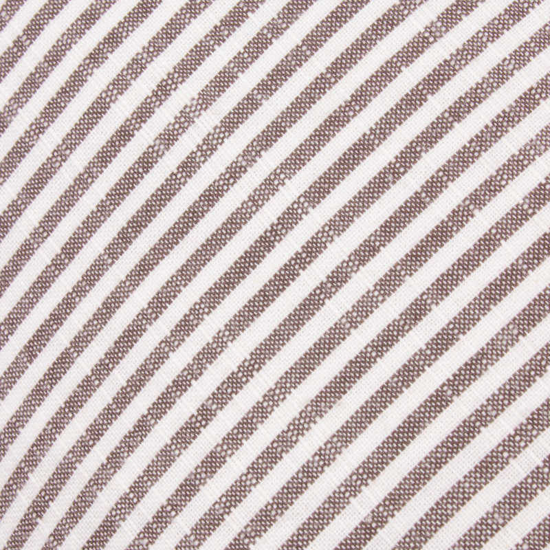 Truro Stripe Striped Square Cushion, Brown, Polyester
