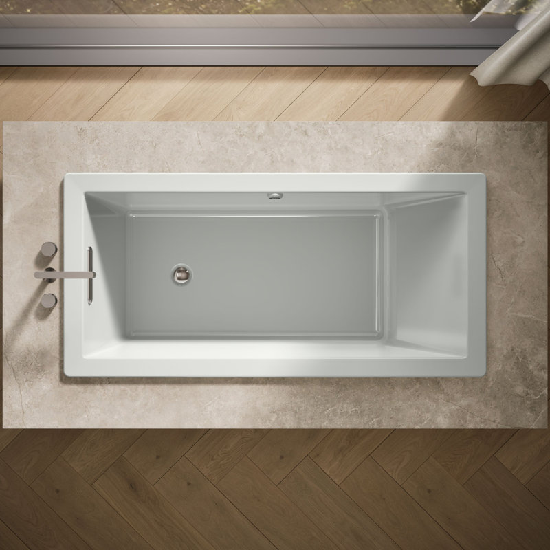 Underscore 66" x 32" Soaking Bathtub, Ice Grey
