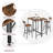 63-Inch Narrow Bar Table, Counter Height Pub Table for Dining Room, Connectable Bar Table with Sturdy Metal Frame