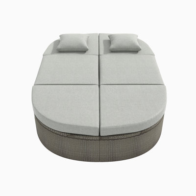 Outdoor Sun Bed Patio 2-Person Daybed by Latitude Run
