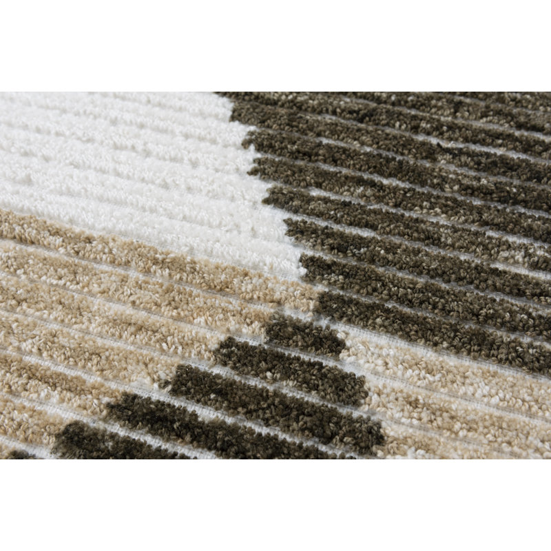 Tapis d'intérieur / extérieur touffeté brun Buhl, Rectangle 7 pi 9 po x 9 pi 9 po
