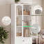 Armoire avec tiroirs en bois, armoire avec porte en verre-130491984