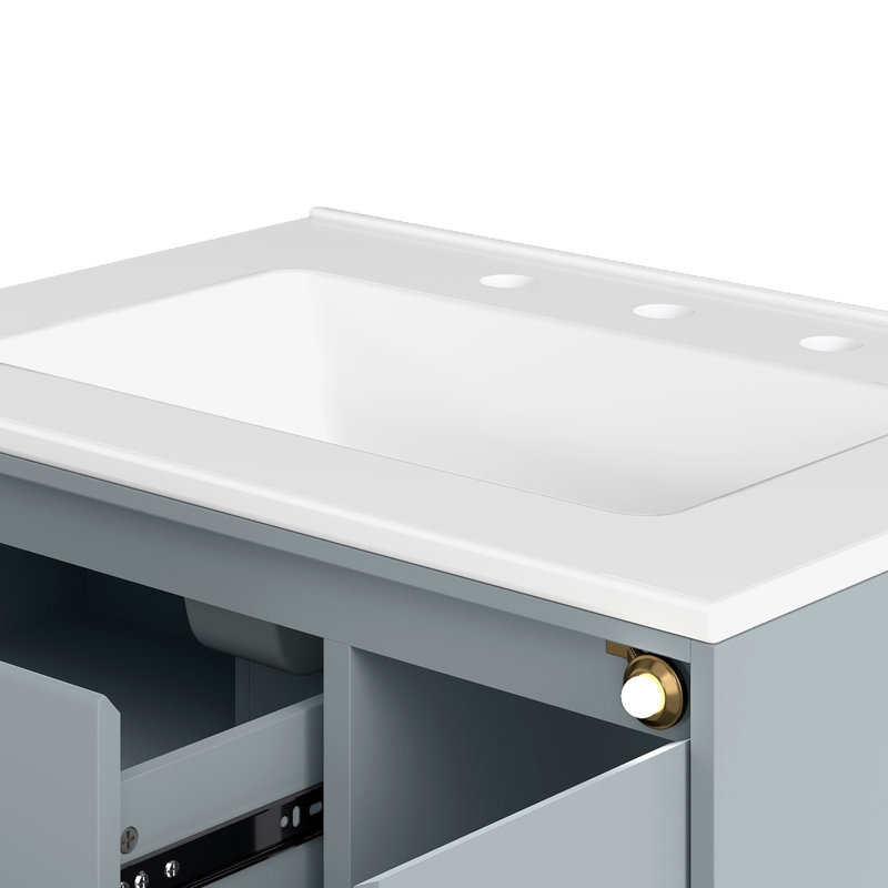  31" LED Floating Vanity With Sink