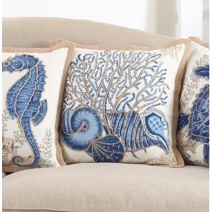 Rustic Beach Burlap Sealife Pillows