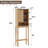 Riccio Freestanding Over The Toilet Storage Cabinet with Sliding Fluted Door Adjustable Shelf-903488449