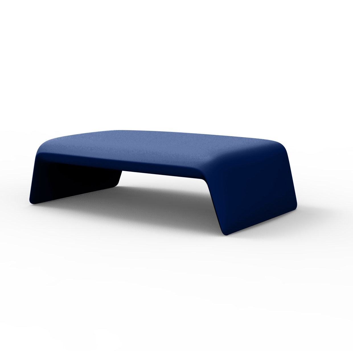 Blow Plastic/Resin Coffee Table, Blue