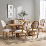 Holli 6 - Person Extendable Trestle Dining Set