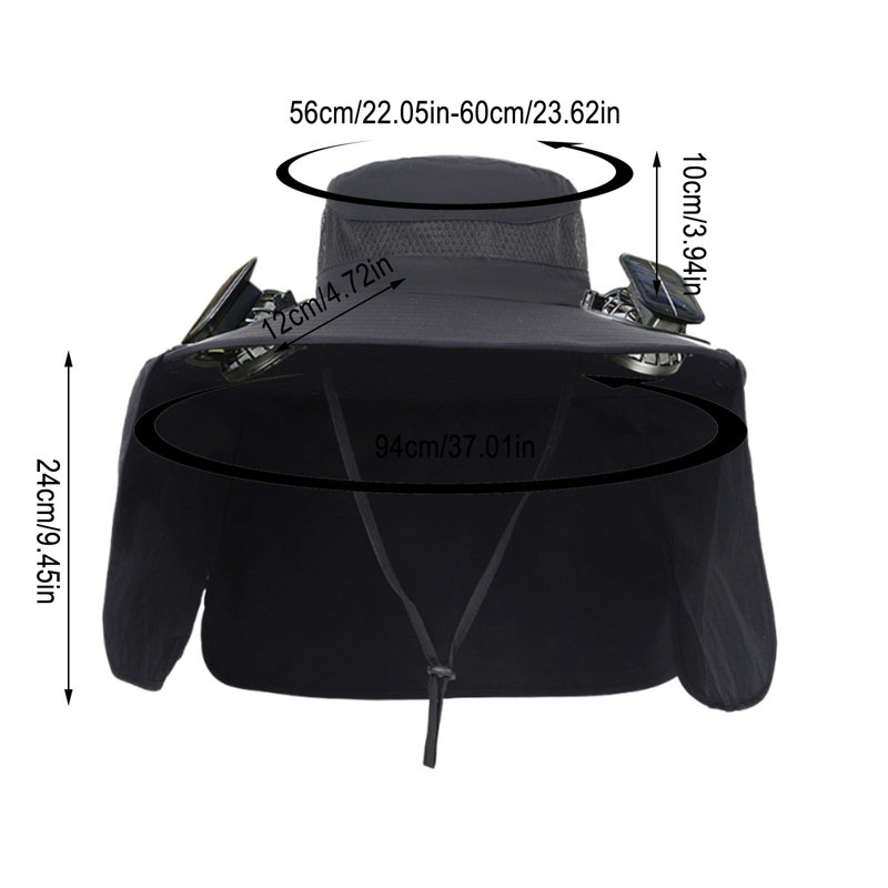 Ventilateur solaire kbndieu, Black