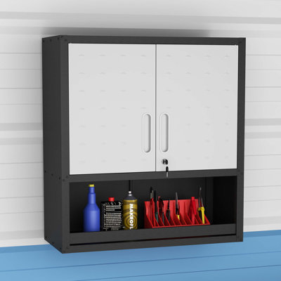 29.5''W Metal Garage Storage Wall Cabinet with Adjustable Shelf, Durable Tool Cabinet