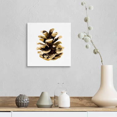 Begin Home Decor 2080-1212-MI100 12 x 12 in. Three Small Pine Cones-Print on Canvas