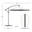 Parasol extérieur en porte-à-faux décalé de 10 pi avec base remplissable 220 lb pour manivelle pour terrasse, cour ou piscine près de Pure Garden (crème)-1865087088