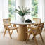 Table de salle à manger ronde moderne en pierre frittée de 35 pouces avec pied central pour cuisine ou salon-1312568340