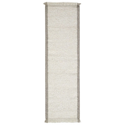 Flatweave Wool/Cotton Area Rug in Ivory