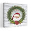 Christmas Santa Wreath 1 Piece Wrapped Canvas Wall Art-1612175570
