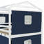 Lit superposé en bois avec tente-1697713288