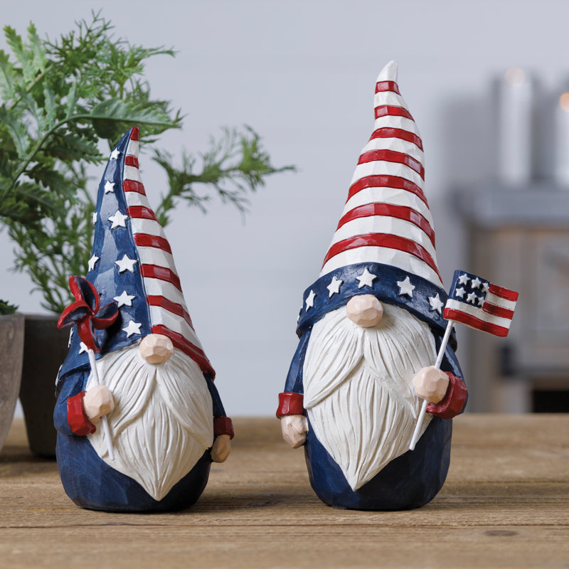 Americana Patriotic Gnome Figurines