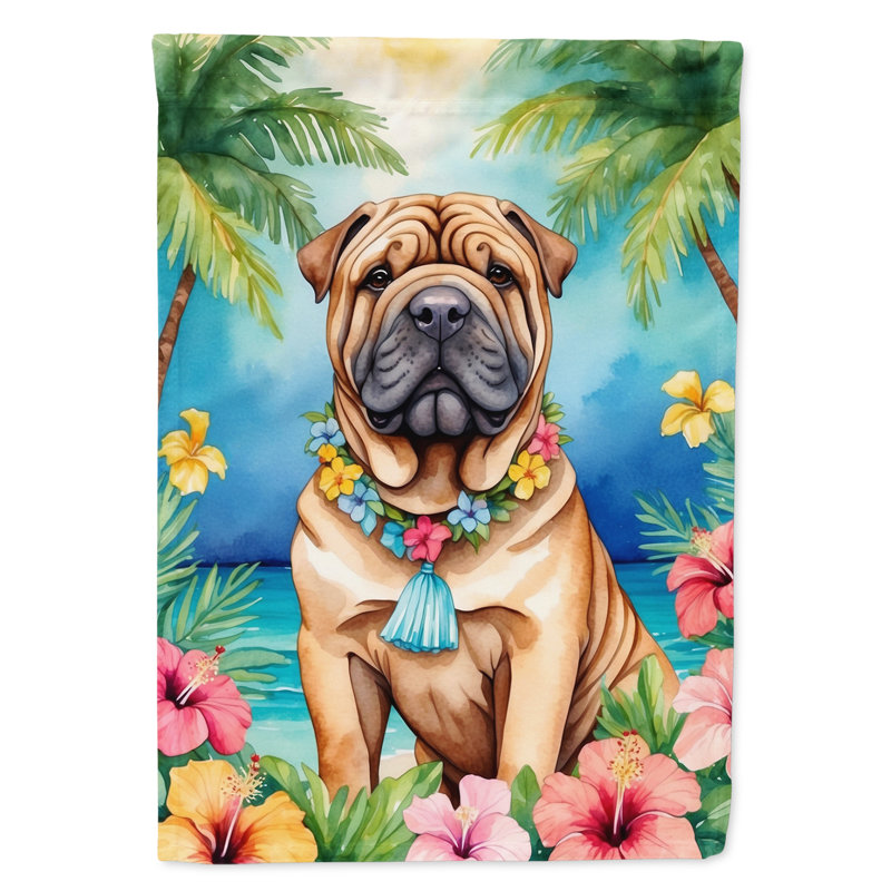 Drapeau de jardin en polyester double face H 15,5 po x l 11,25 po