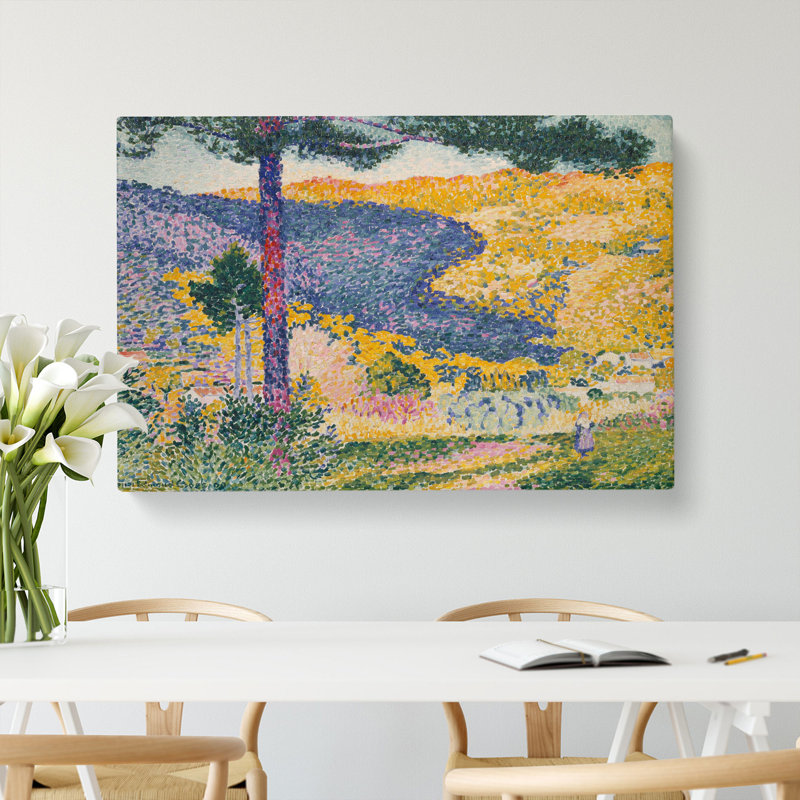 Valley With Fir by Henri-Edmond Cross - Wrapped Canvas, 35cm H x 50cm W x 3cm D