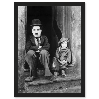 Charlie Chaplin The Kid Photo Silent Movie Still - Single Picture Frame Painting