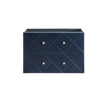 Indasia 90cm Single Bathroom Vanity Base Only in Navy Blue