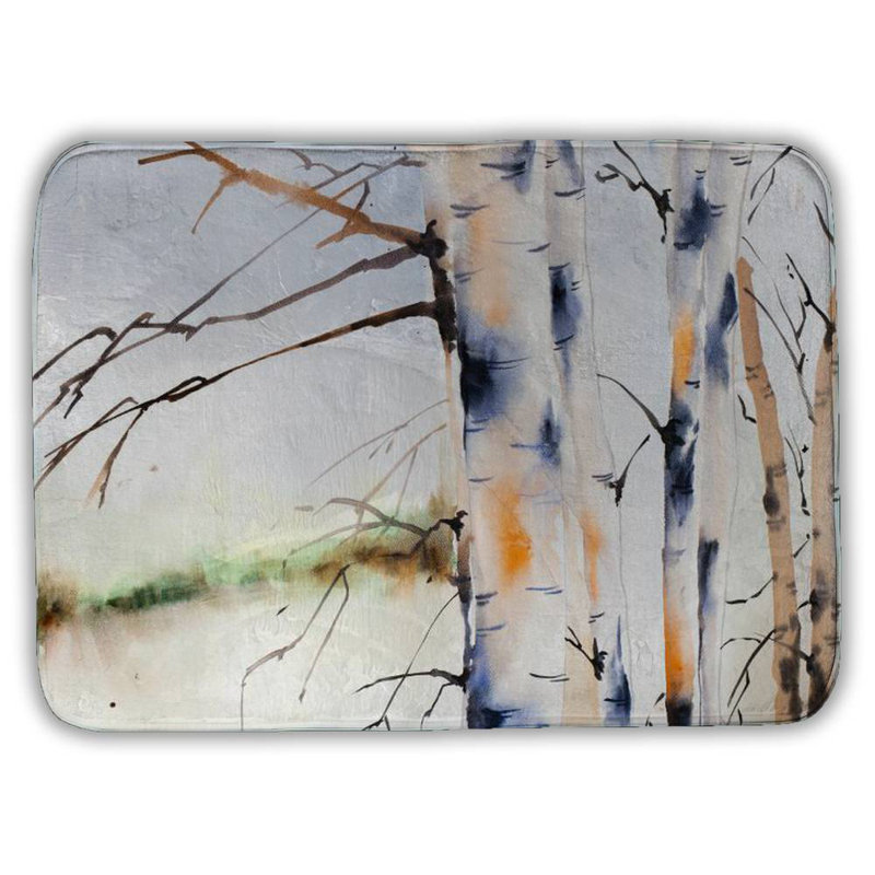 Birchs trunks Bath Mat with Non-Slip Backing - Quick Dry Memory Foam Bathroom Rug - Absorbent - Modern Plush Spa-Style - Machine Washable