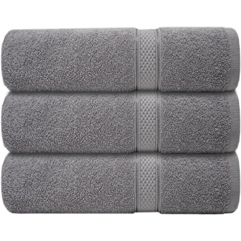 Nayelly Turkish Cotton Bath Towel, Silver