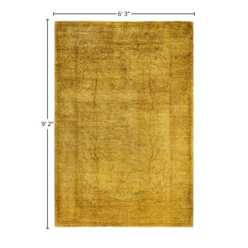 Overdyed One-of-a-Kind 6' 3" x 9' 2" Hand Knotted Area Rug