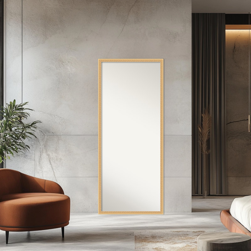 Miroir de plancher pleine longueur Bethany, Gold
