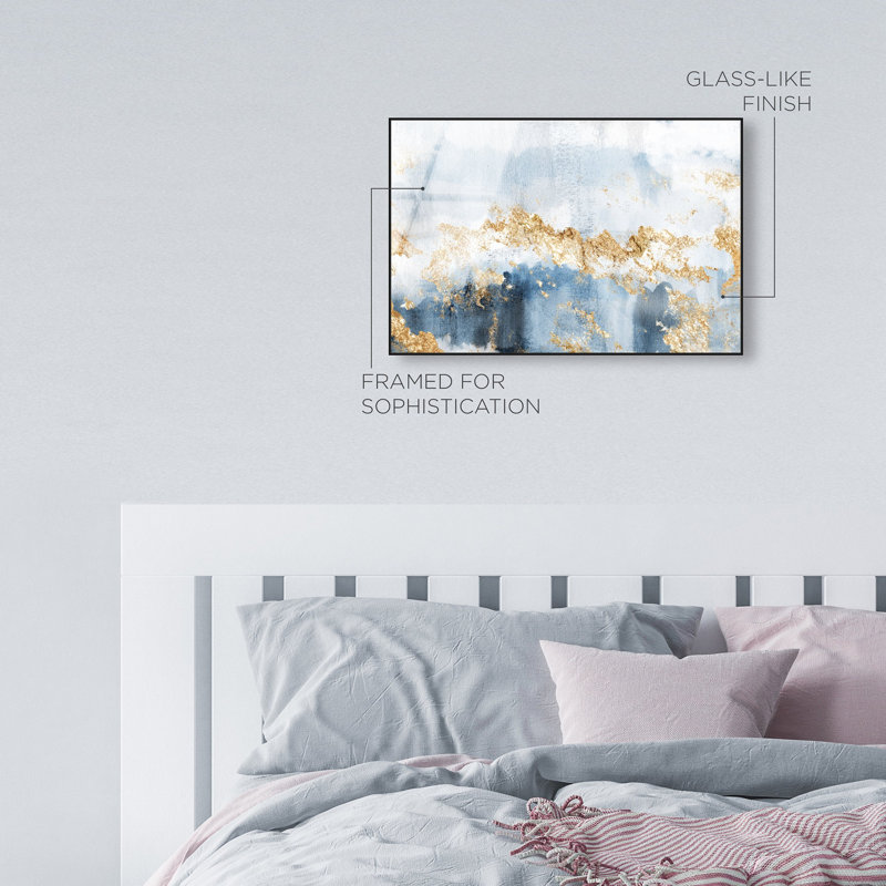 Oliver Gal Eight Days a Week Abstract - Framed Acrylic Glass Wall Art, Black, 31" H x 46" W