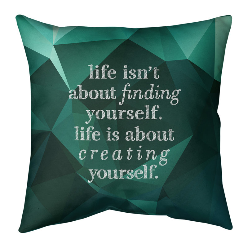 Coussin de citation en faux gemme, 18 po x 18 po, Émeraude