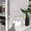 Armoire de cuisine autoportante 72,5 po HOMcom, armoire de rangement haute avec 4 portes et 2 tablettes réglables pour salle à manger, grain de bois blanc