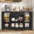 55.1'' Sideboard With 2 Drawers, Adjustable Shelves-449306900