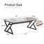 Table basse Stone Slab avec pieds en métal - 47 po x 23,6 po-1241276844-1241276833