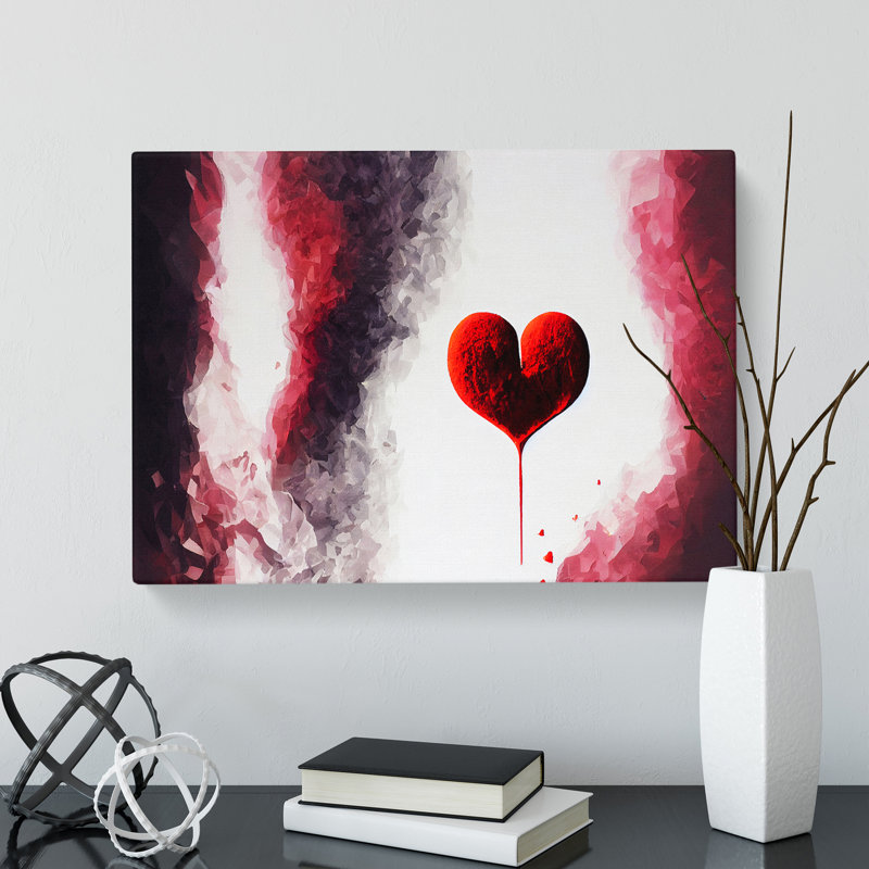 Beautiful Love Heart - Wrapped Canvas, 35cm H x 50cm W x 3cm D