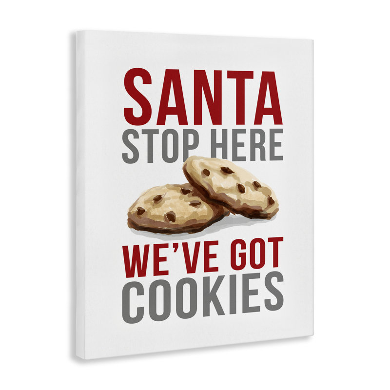 «Santa We Have Cookies Canvas», conception par Dogwood Portfolio, H 20 po x l 16 po
