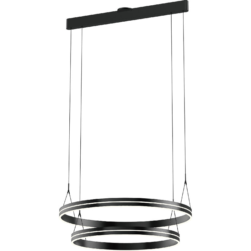 Kesa 2 - Light Aluminum Dimmable LED Tiered Chandelier