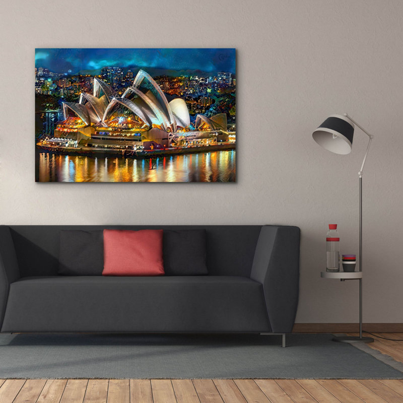 «Australie Sydney Opéra» par Pierre Gavidia, art mural sur toile, H 40 po x l 60 po x P 1,5 po