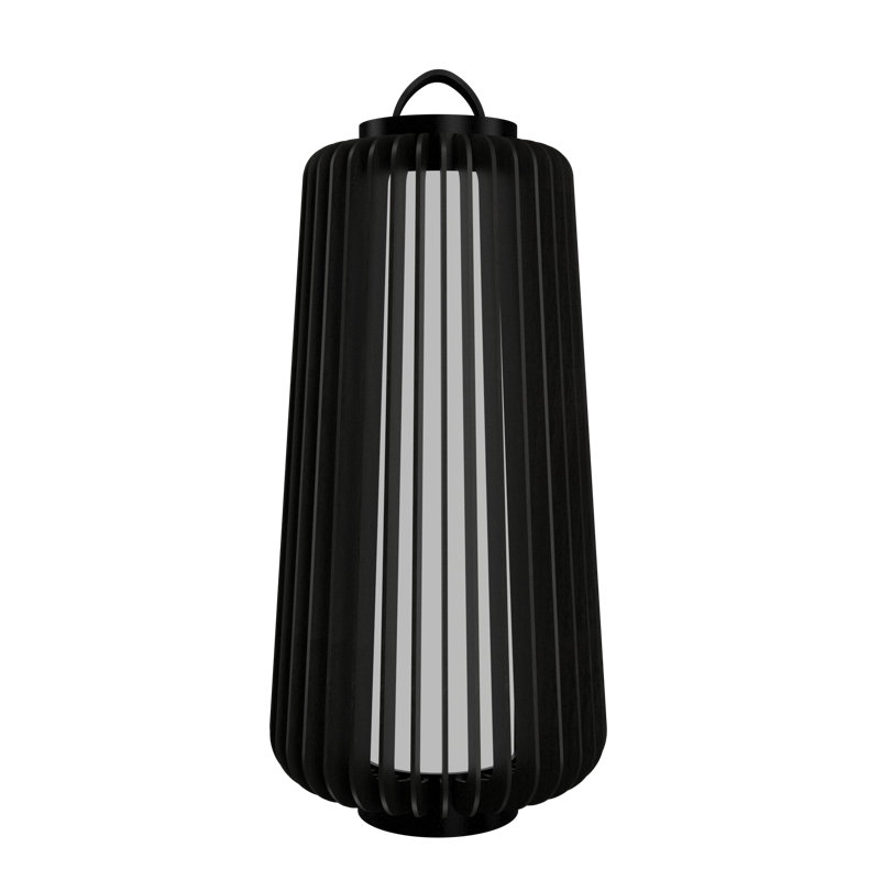 Stecche Di Legno Desk Table Lamp, 25.94" H x 12.87" W x 12.87" D, Charcoal