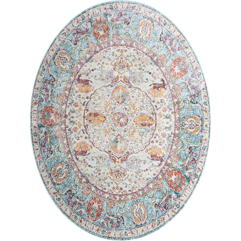 Oriental Indoor Rug, Oval 5' x 8'