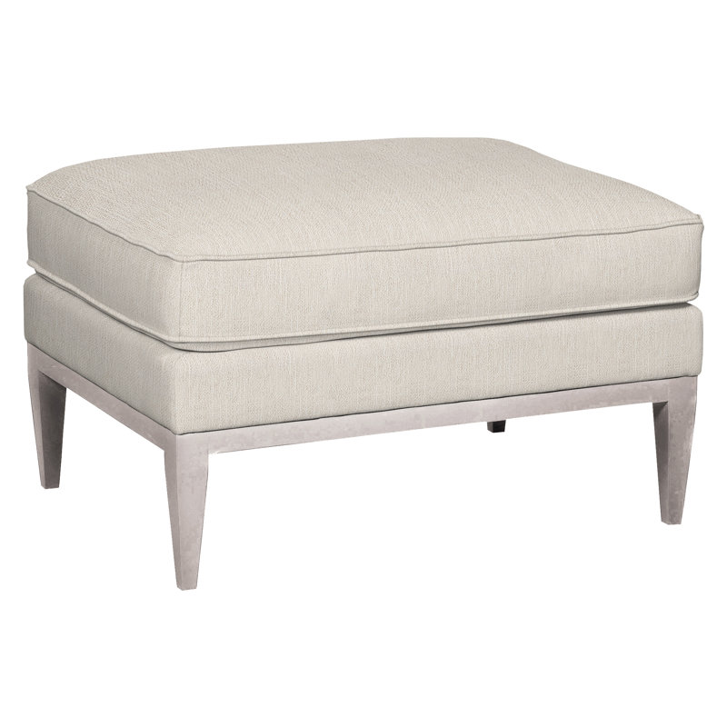 Camilla Upholstered Ottoman, Dove Gray, Instant Parchment