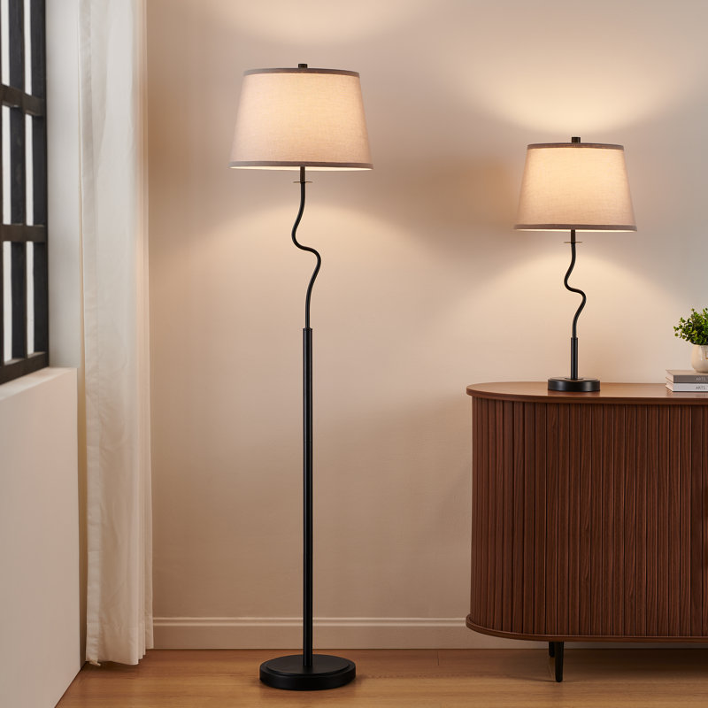 26.75” Black Peraza Table Lamp With Empire Lampshade