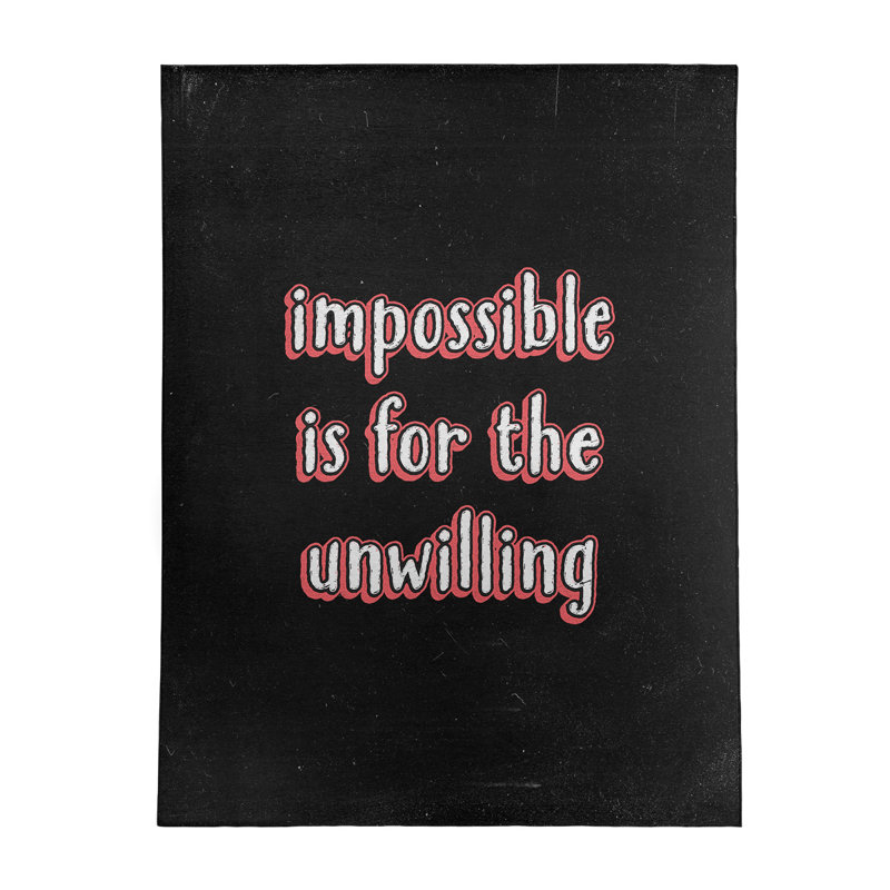 Tapis en poly-chenille style tableau noir impossible, Rectangle 5 pi x 7 pi