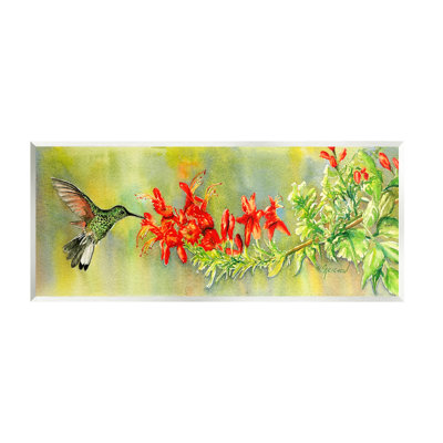 Hummingbird & Lilies Wall Plaque Art by Christine Reichow