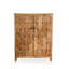 Banc de rangement en bois manufacturé brun