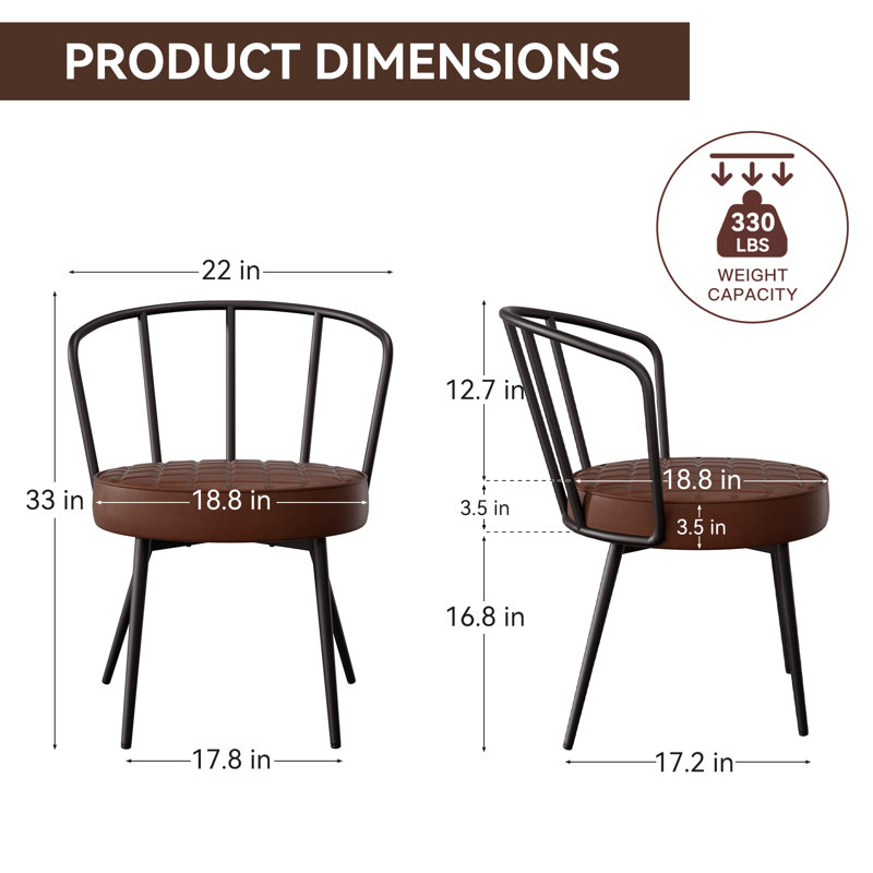 Chaises de salle à manger modernes et minimalistes pour un espace repas chic, Brun