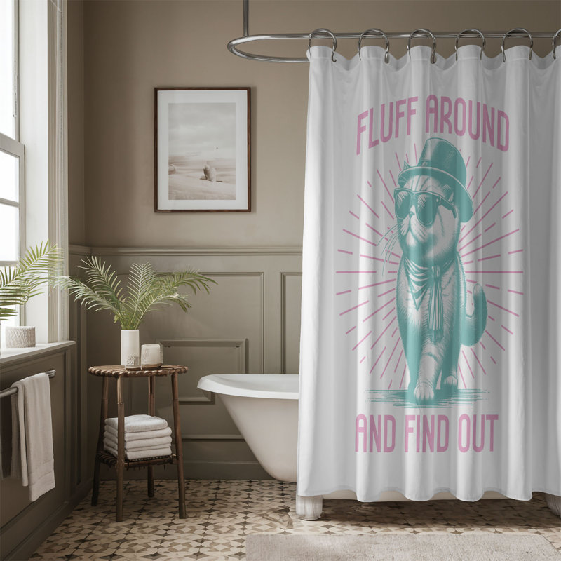 Rideau de douche Ellanti, H 74 po x l 71 po